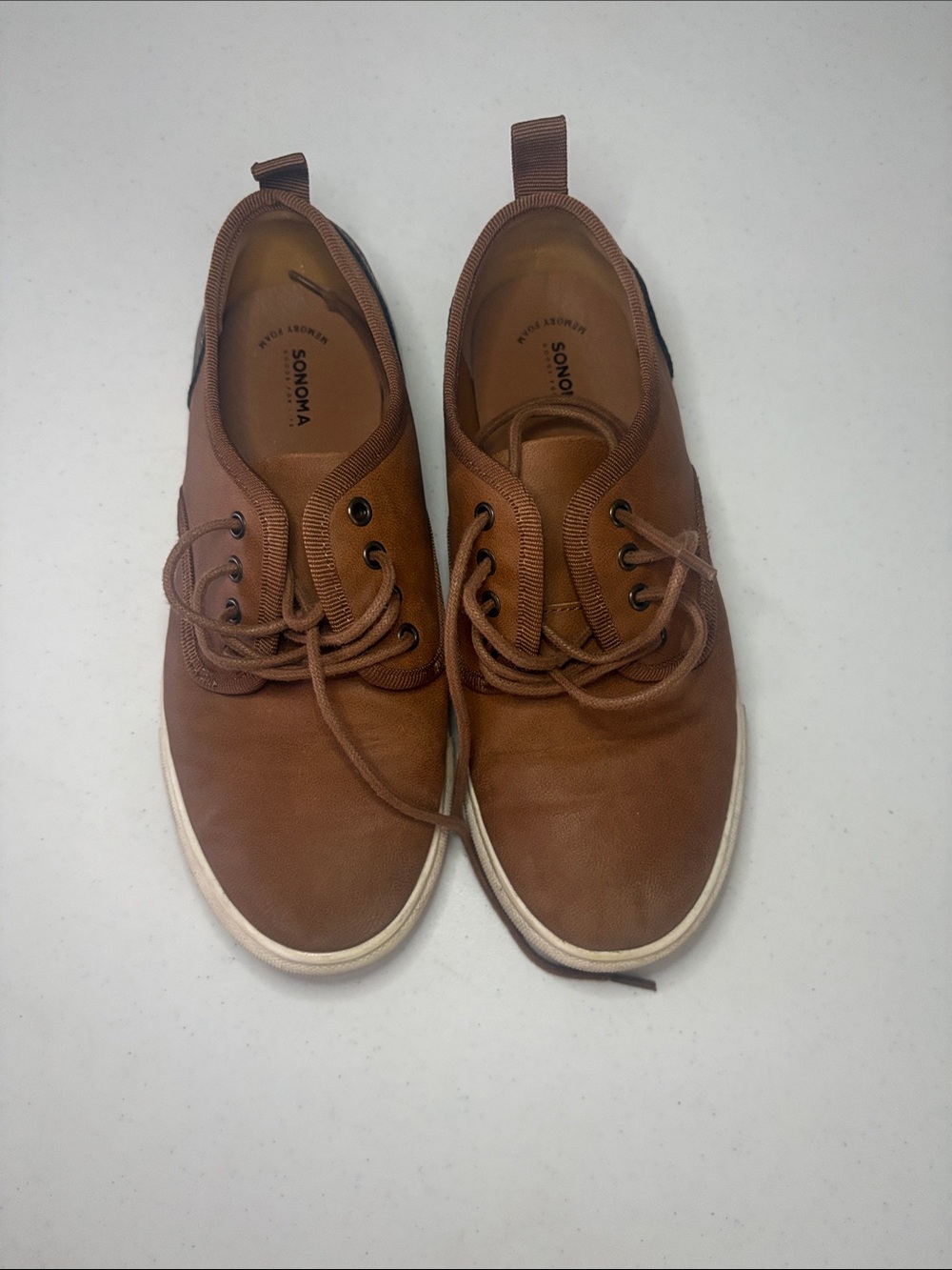 Sonoma Tan Brown Lace-Up Casual Sneakers